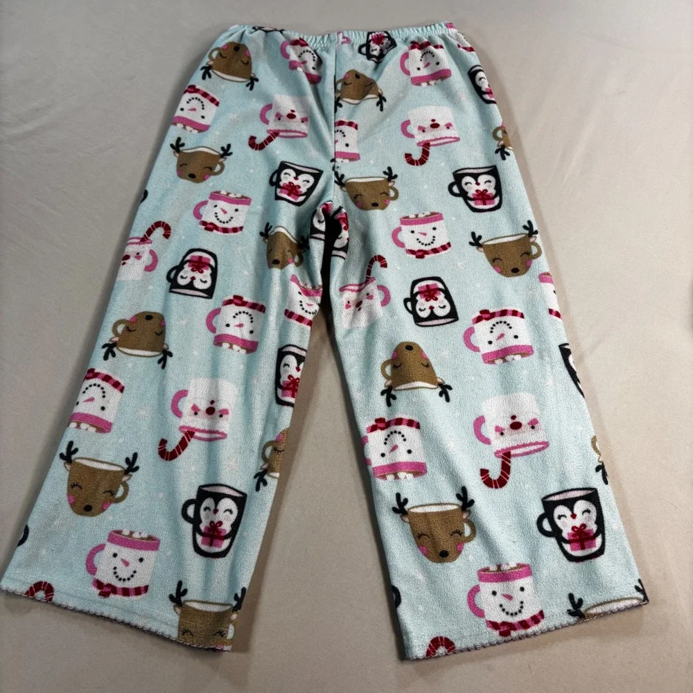 Carters‎ Just One You Girls Fleece Pajama Set Holiday Drinks Blue Winter 5T